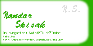 nandor spisak business card